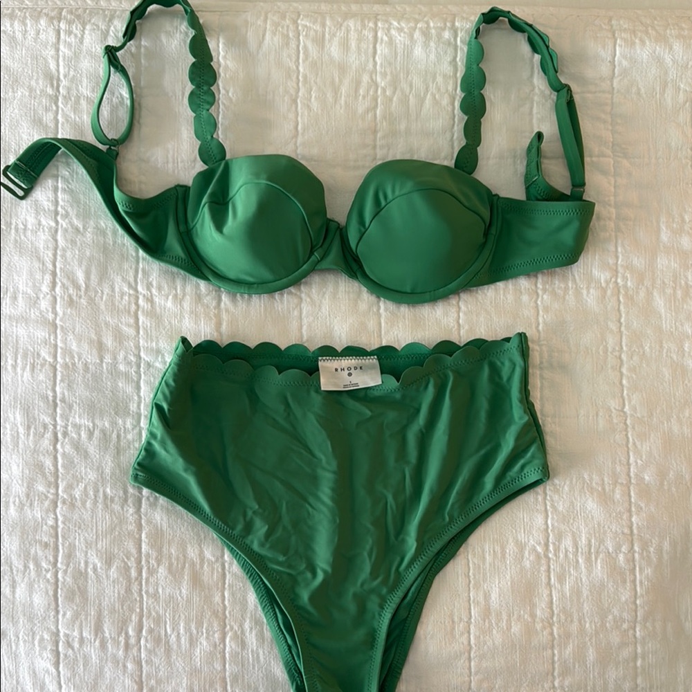 Rhode for Target Green Scalloped Bikini Set